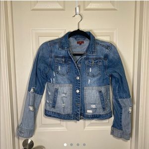 7 for all mankind denim distress jacket